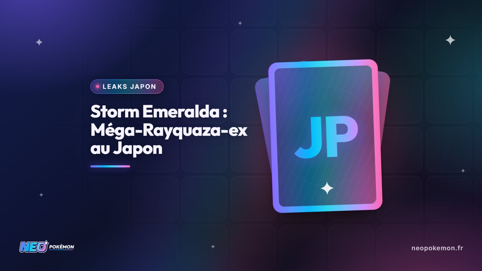 Illustration : Storm Emeralda : Méga-Rayquaza-ex au Japon, en Occident le 6 novembre