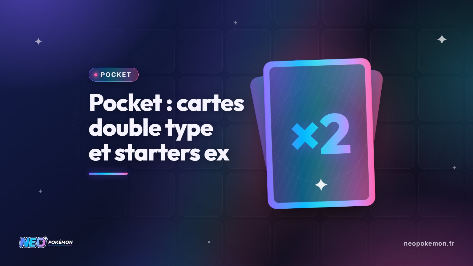Illustration : Pokémon TCG Pocket : cartes double type et starters ex en octobre