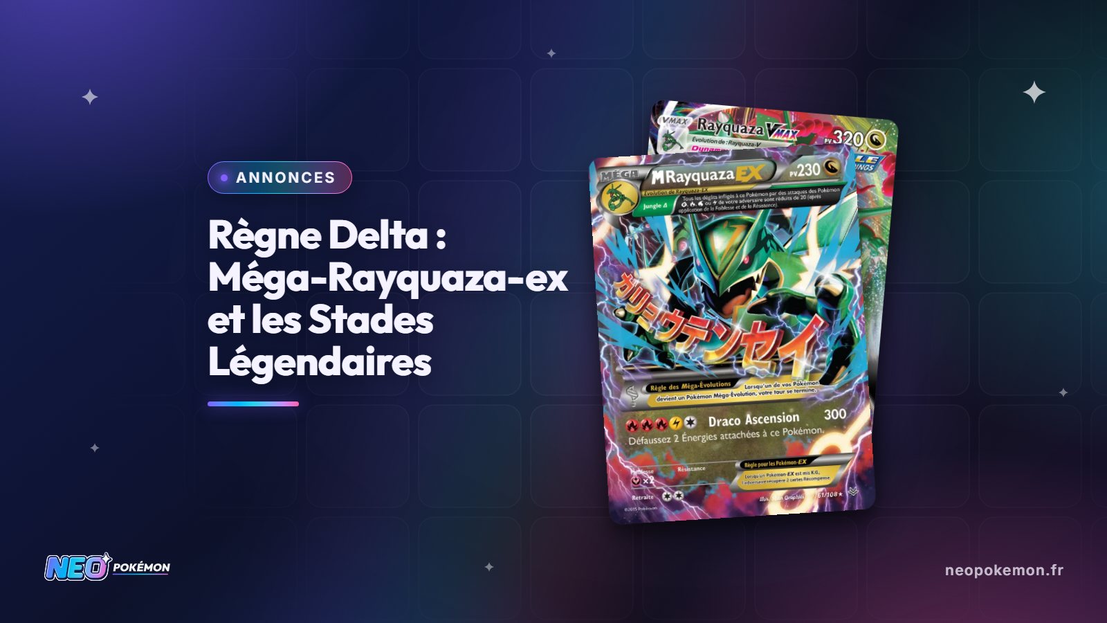 Illustration : Règne Delta : Méga-Rayquaza-ex et les Stades Légendaires le 6 novembre