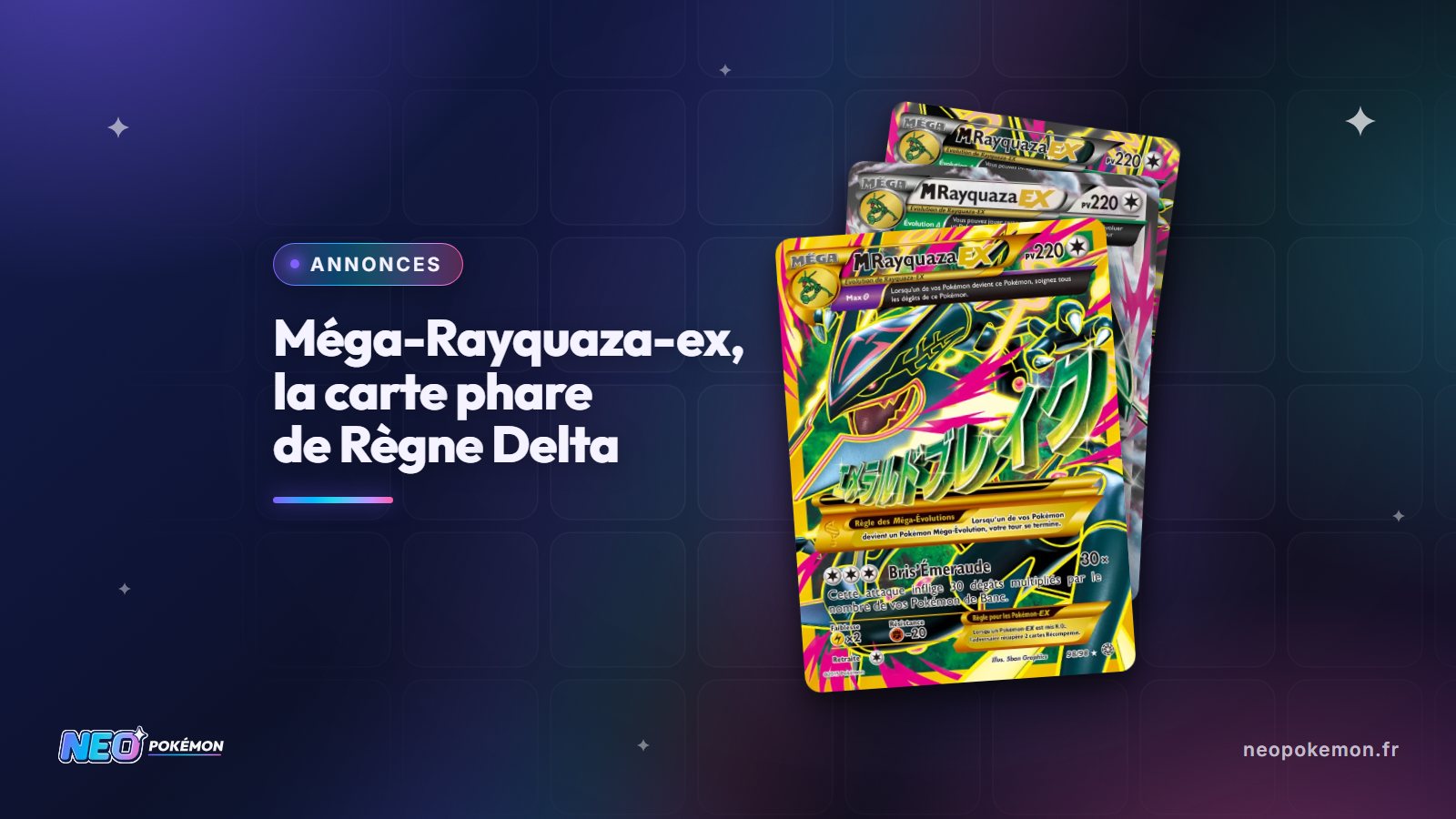 Illustration : Méga-Rayquaza-ex : tout savoir sur la carte phare de Règne Delta