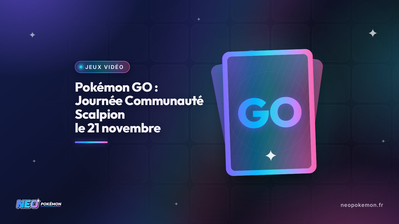 Illustration : Pokémon GO : Journée Communauté Scalpion le 21 novembre