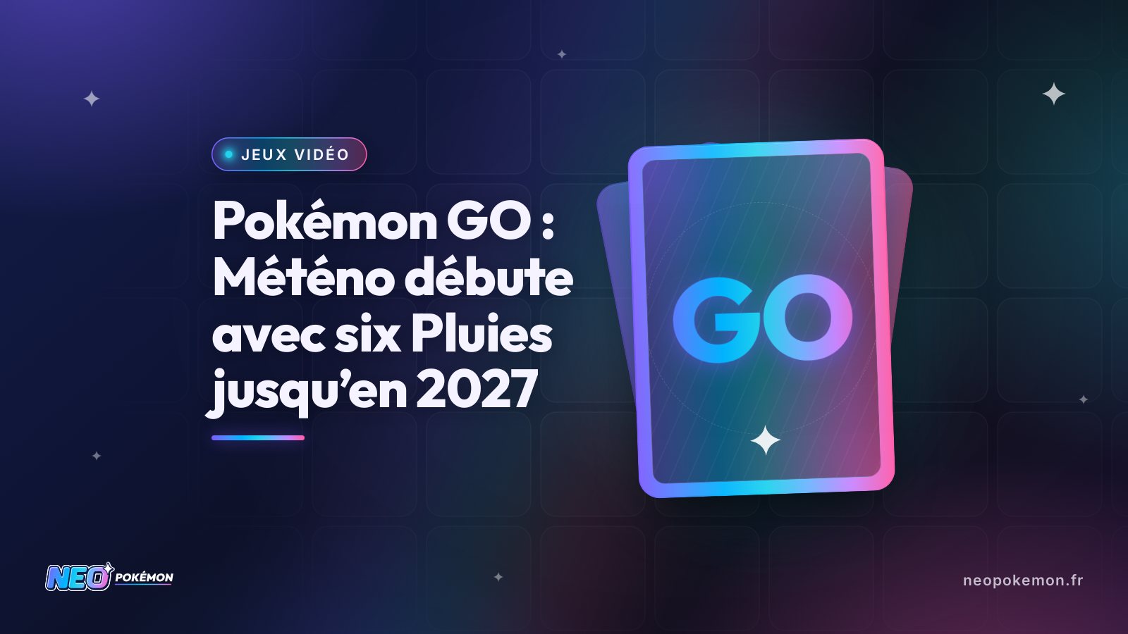 Illustration : Pokémon GO : Météno débute avec six Pluies jusqu’en 2027
