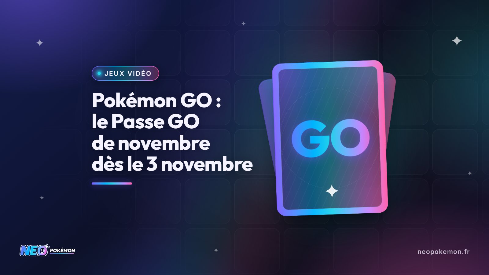 Illustration : Pokémon GO : le Passe GO de novembre dès le 3 novembre