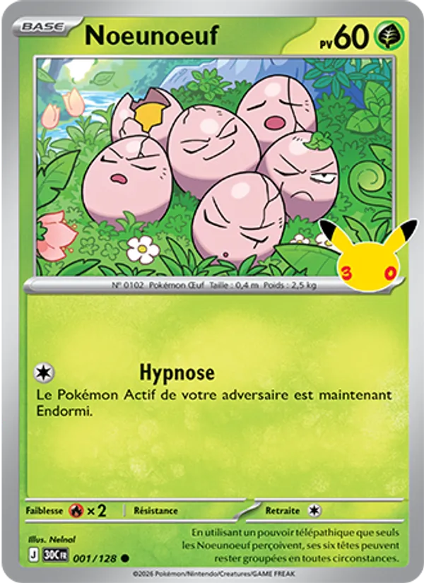 Carte Noeunoeuf 001/128 – 30e Anniversaire