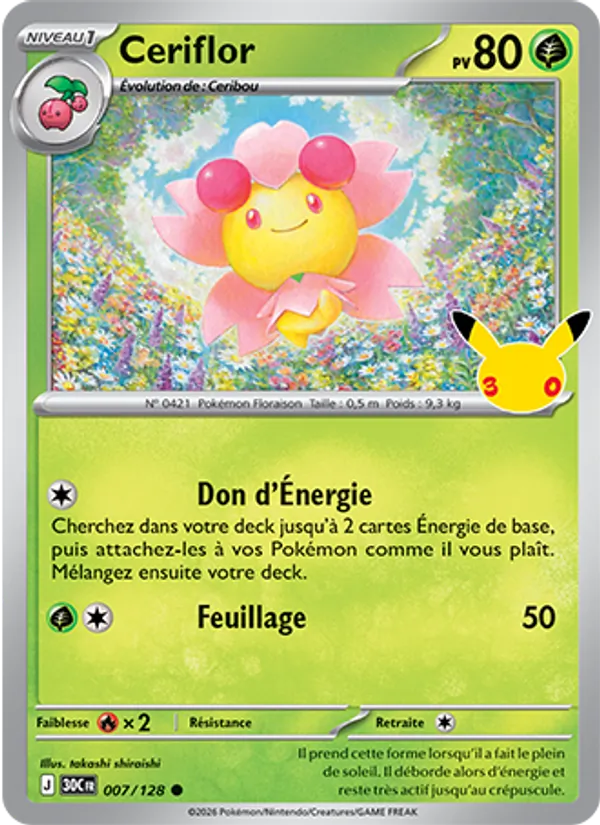 Carte Ceriflor 007/128 – 30e Anniversaire