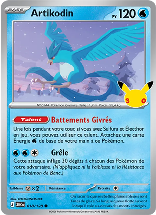 Carte Artikodin 018/128 – 30e Anniversaire