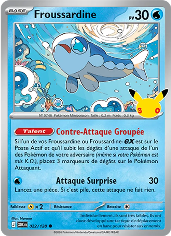 Carte Froussardine 022/128 – 30e Anniversaire
