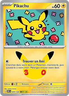 Carte Pikachu 029/128 – 30ᵉ Anniversaire
