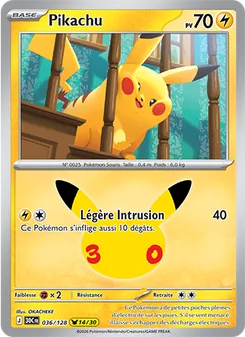 Carte Pikachu 036/128 – 30e Anniversaire