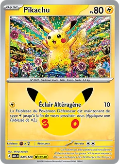 Carte Pikachu 040/128 – 30e Anniversaire