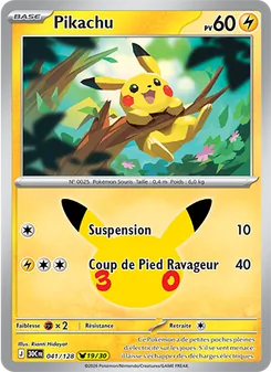 Carte Pikachu 041/128 – 30e Anniversaire