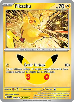 Carte Pikachu 052/128 – 30e Anniversaire