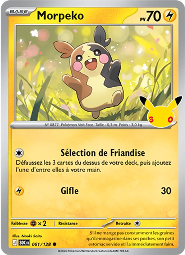 Carte Morpeko 061/128 – 30e Anniversaire