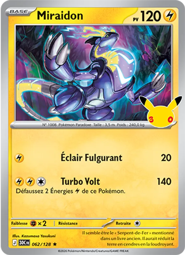 Carte Miraidon 062/128 – 30e Anniversaire