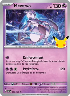 Carte Mewtwo 063/128 – 30ᵉ Anniversaire