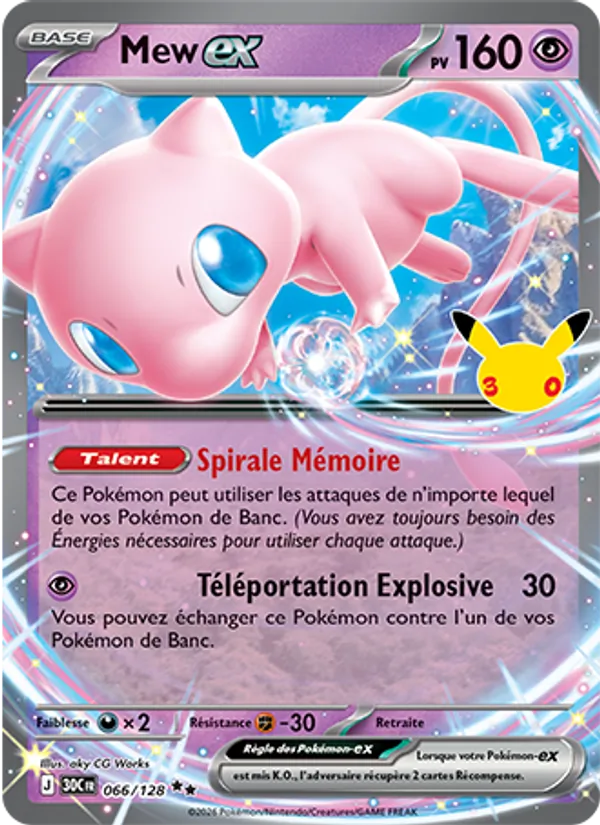 Carte Mew-ex 066/128 – 30e Anniversaire