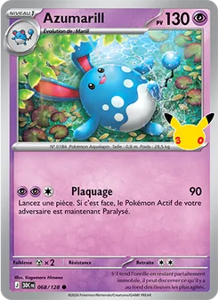 Carte Azumarill 068/128 – 30ᵉ Anniversaire