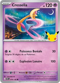 Carte Cresselia 074/128 – 30ᵉ Anniversaire