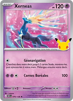 Carte Xerneas 076/128 – 30ᵉ Anniversaire