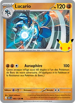 Carte Lucario 083/128 – 30e Anniversaire