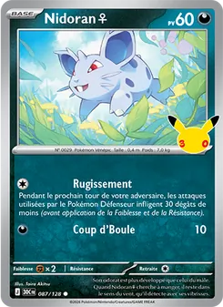 Carte Nidoran♀ 087/128 – 30ᵉ Anniversaire