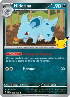 Carte Nidorina 088/128 – 30ᵉ Anniversaire