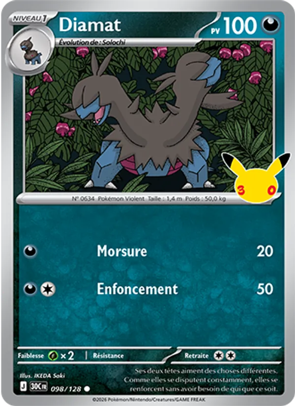 Carte Diamat 098/128 – 30e Anniversaire