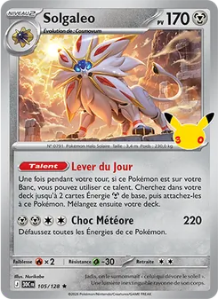 Carte Solgaleo 105/128 – 30ᵉ Anniversaire