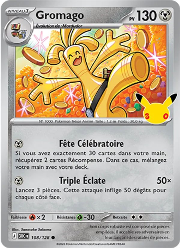 Carte Gromago 108/128 – 30e Anniversaire
