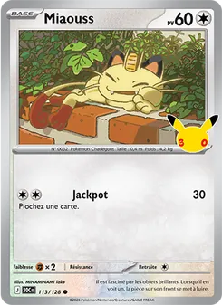 Carte Miaouss 113/128 – 30ᵉ Anniversaire