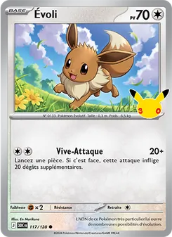 Carte Évoli 117/128 – 30ᵉ Anniversaire