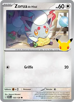 Carte Zorua de Hisui 122/128 – 30e Anniversaire