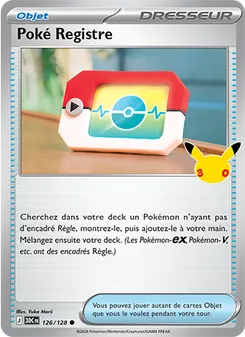 Carte Poké Registre 126/128 – 30e Anniversaire