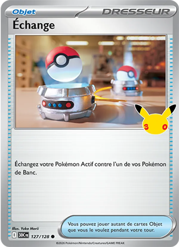 Carte Échange 127/128 – 30e Anniversaire