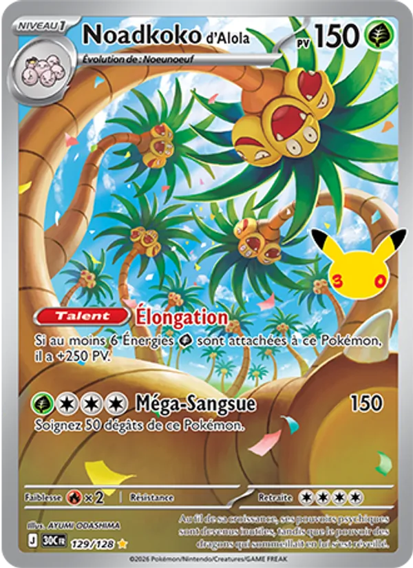 Carte Noadkoko d'Alola 129/128 – 30e Anniversaire