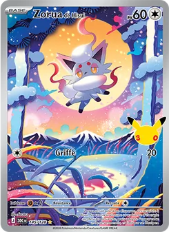 Carte Zorua de Hisui 145/128 – 30ᵉ Anniversaire