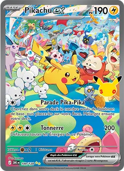 Carte Pikachu-ex 149/128 – 30e Anniversaire