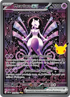 Carte Mewtwo-ex 151/128 – 30ᵉ Anniversaire