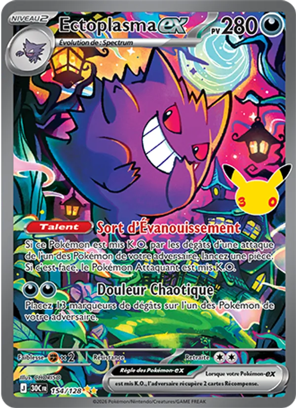 Carte Ectoplasma-ex 154/128 – 30e Anniversaire