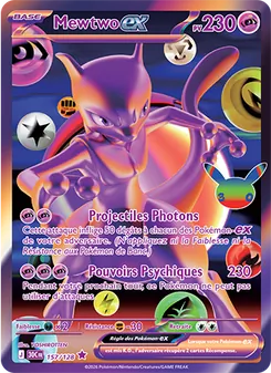 Carte Mewtwo-ex 157/128 – 30ᵉ Anniversaire