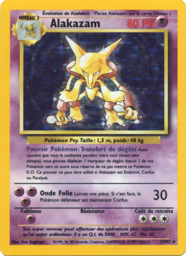 Carte Alakazam 1/102 – Set de Base