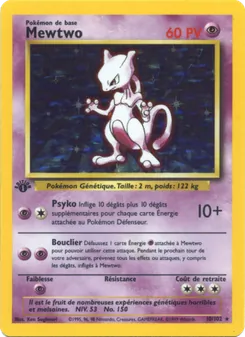 Carte Mewtwo 10/102 – Set de Base