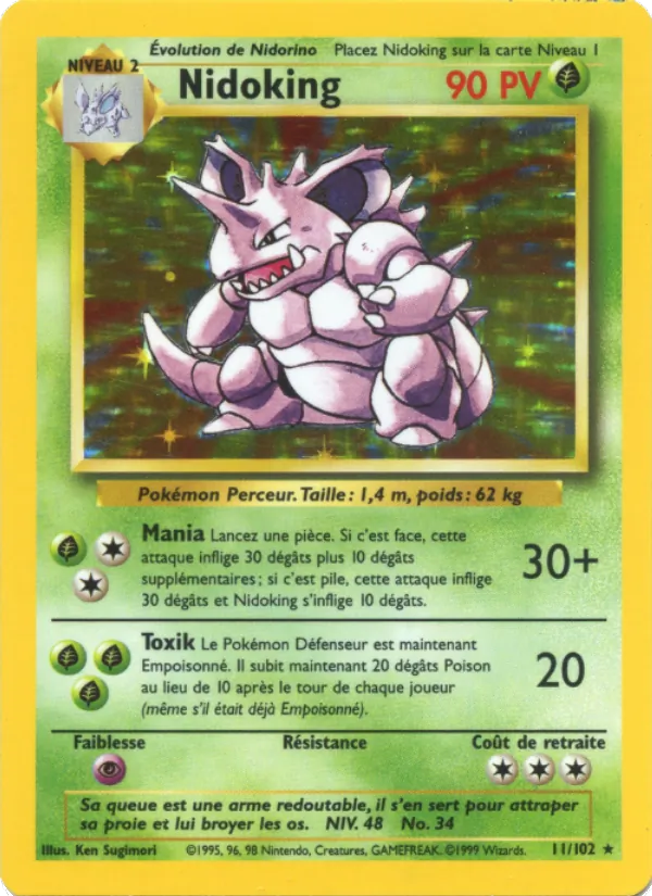 Carte Nidoking 11/102 – Set de Base