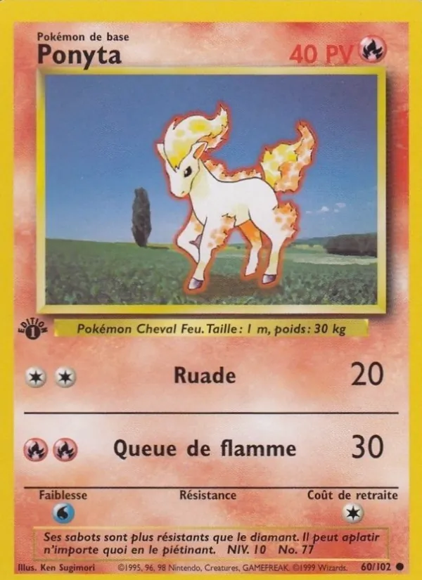 Carte Ponyta 60/102 – Set de Base