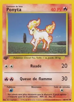 Carte Ponyta 60/102 – Set de Base