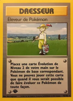 Carte Éleveur de Pokémon 76/102 – Set de Base