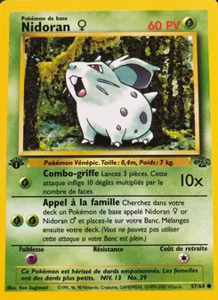Carte Nidoran ♀ 57/64 – Jungle