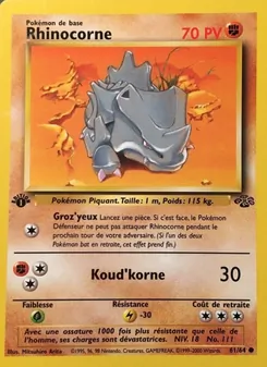 Carte Rhinocorne 61/64 – Jungle