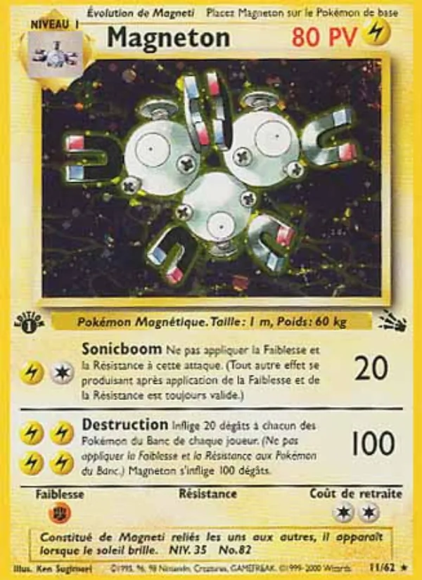 Carte Magnéton 11/62 – Fossile