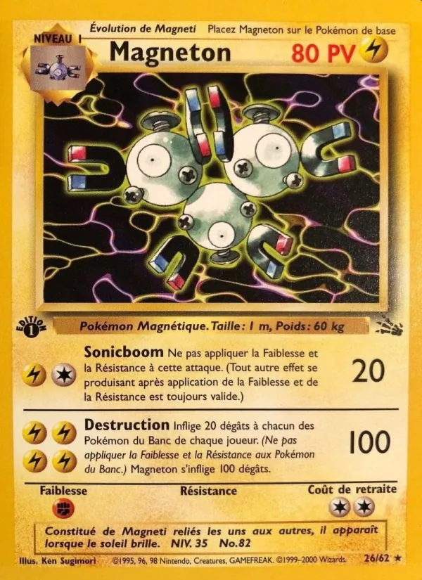 Carte Magnéton 26/62 – Fossile